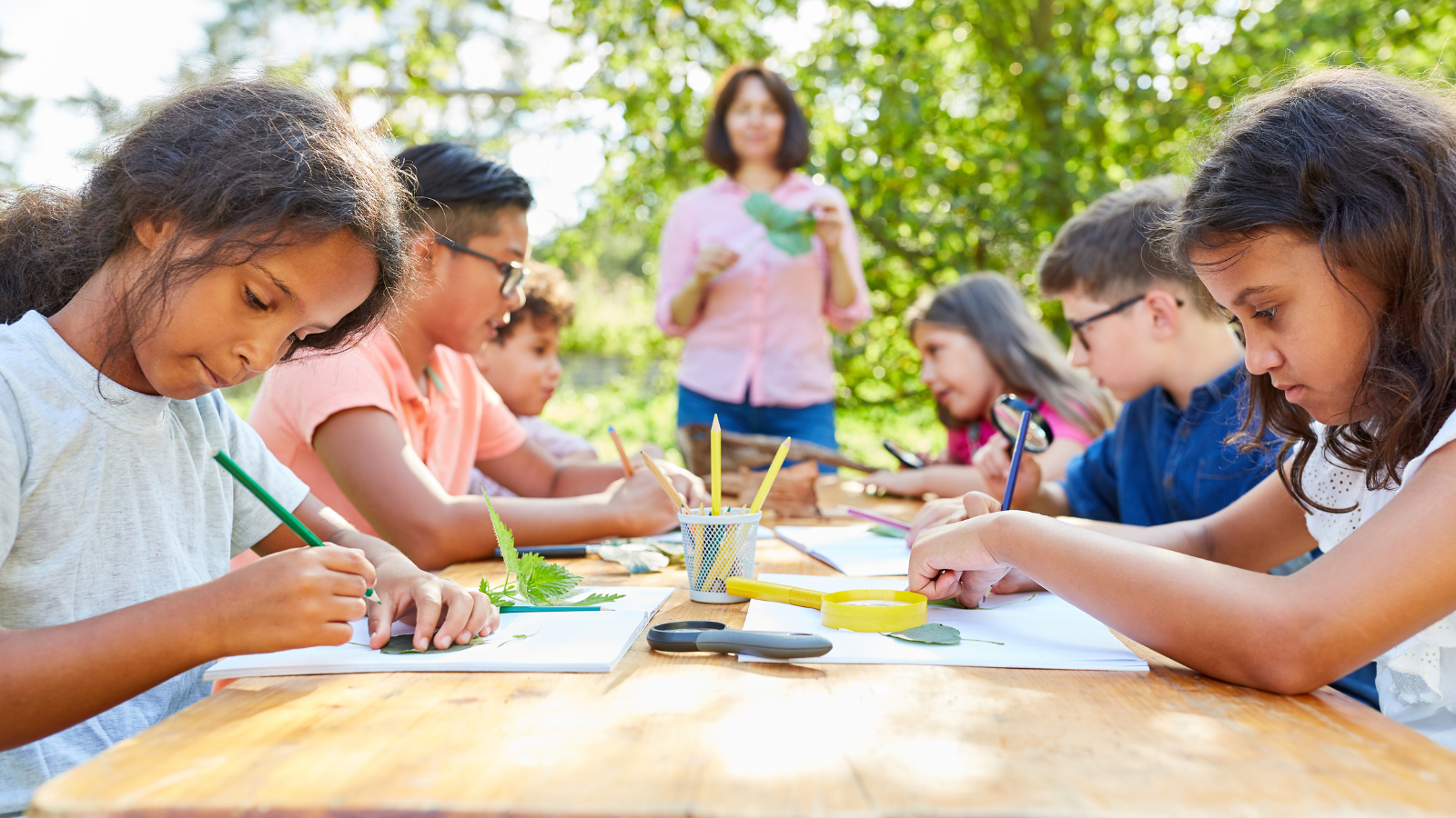 Students engaging in project-based STEM summer learning