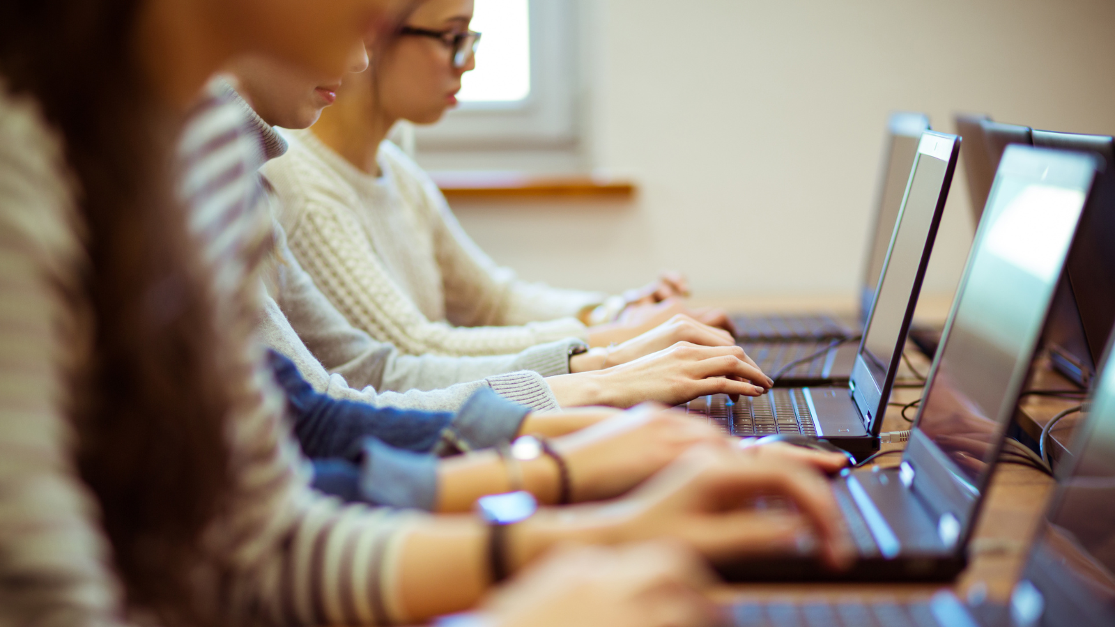 Students Working on Computers